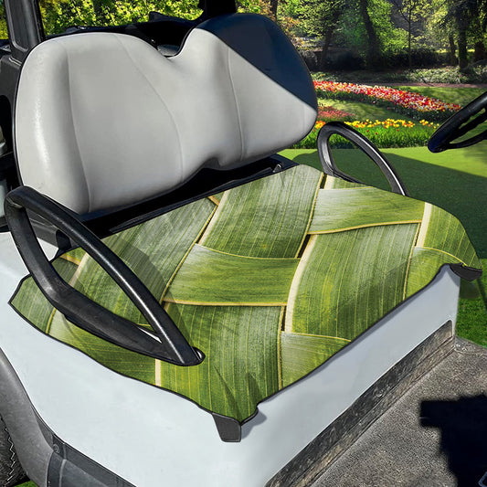 Coconut Leaf Print Golf Cart Seat Cover