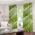 Coconut Leaf Print Grommet Curtains