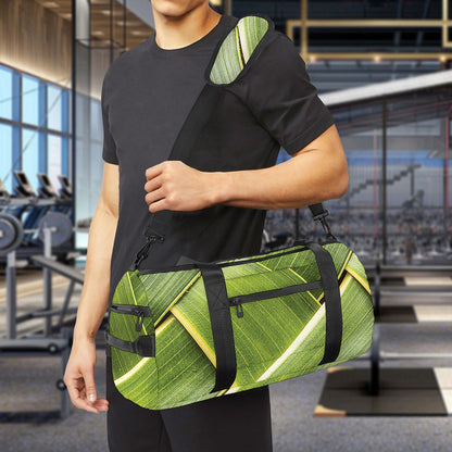 Coconut Leaf Print Gym Bag