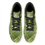 Coconut Leaf Print High Top Leather Sneakers
