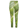 Coconut Leaf Print High-Waisted Pocket Leggings