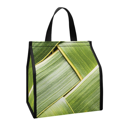 Coconut Leaf Print Insulated Lunch Tote