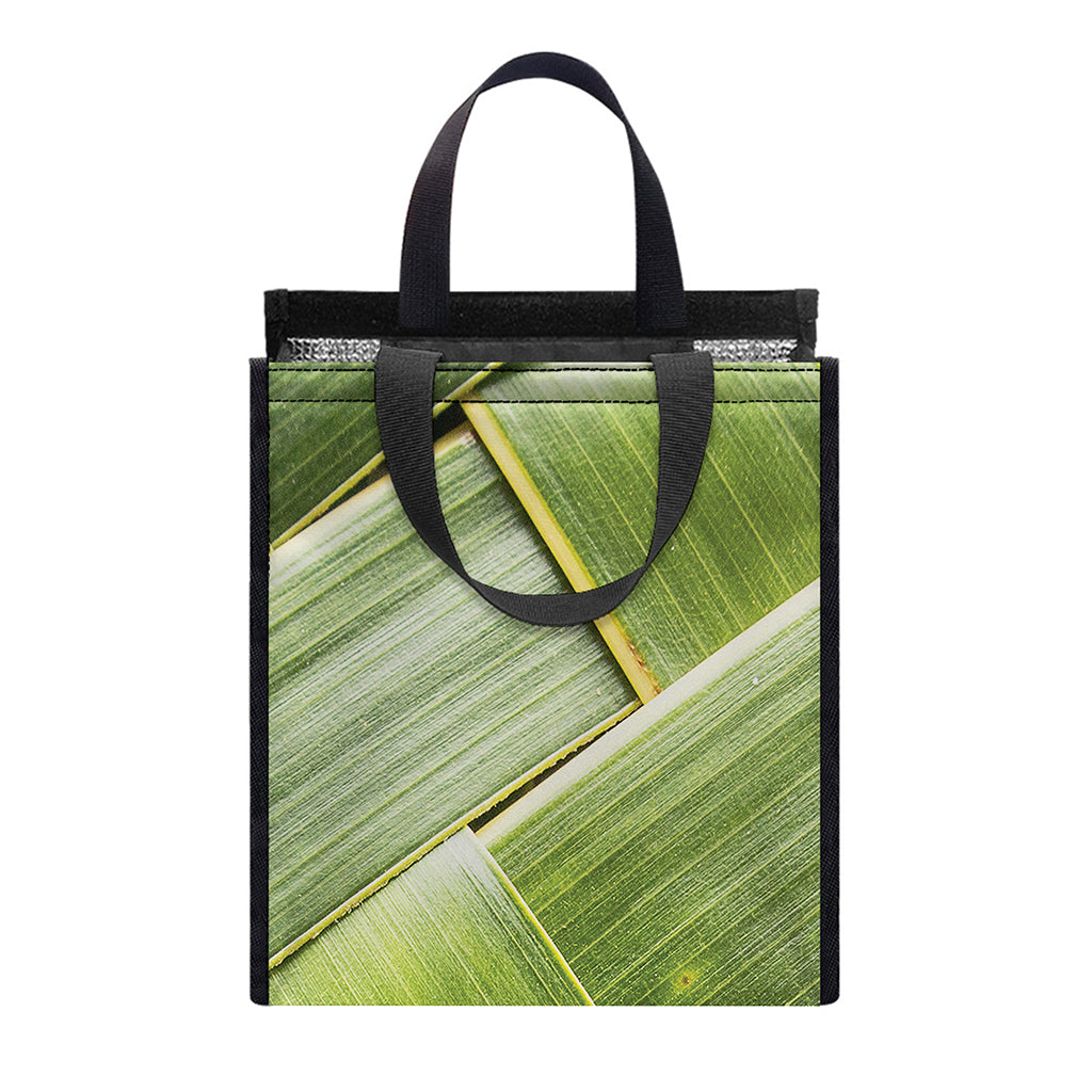Coconut Leaf Print Insulated Lunch Tote