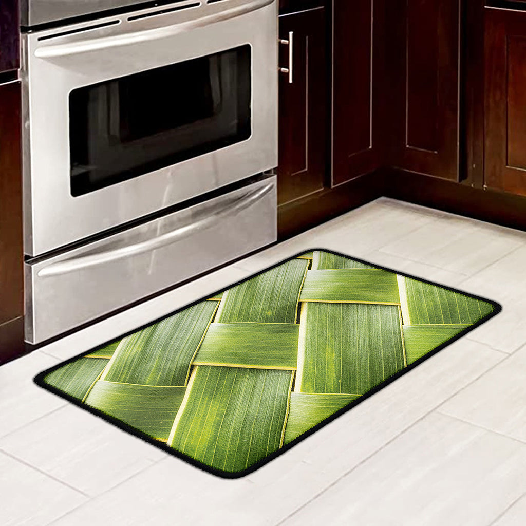 Coconut Leaf Print Kitchen Mat