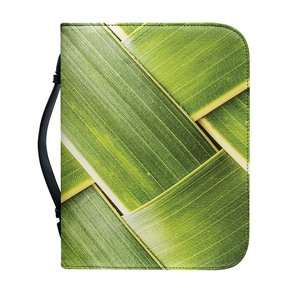 Coconut Leaf Print Leather Bible Cover