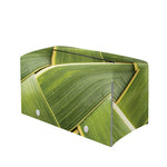 Coconut Leaf Print Leather Tissue Box Cover