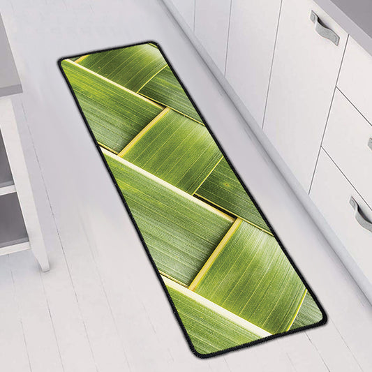 Coconut Leaf Print Long Kitchen Mat