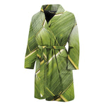 Coconut Leaf Print Men's Bathrobe