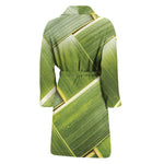 Coconut Leaf Print Men's Bathrobe