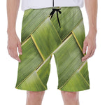 Coconut Leaf Print Men's Beach Shorts