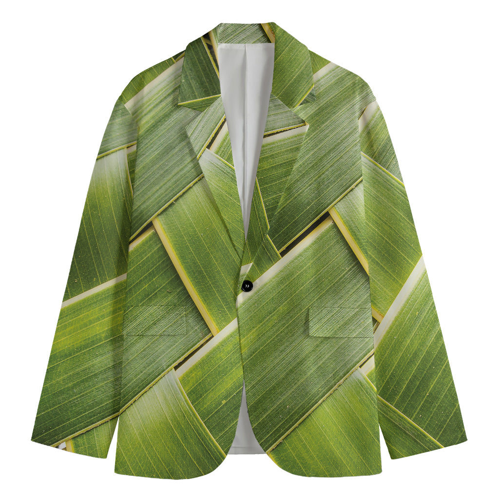 Coconut Leaf Print Men's Blazer