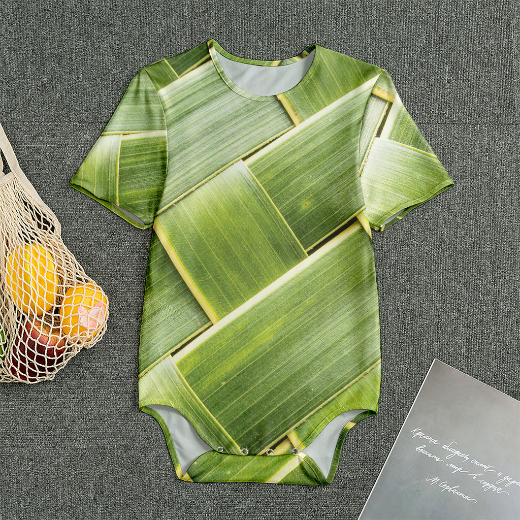 Coconut Leaf Print Men's Bodysuit