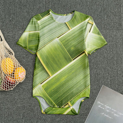 Coconut Leaf Print Men's Bodysuit