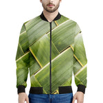 Coconut Leaf Print Men's Bomber Jacket