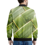 Coconut Leaf Print Men's Bomber Jacket
