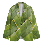 Coconut Leaf Print Men's Cotton Blazer