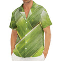 Coconut Leaf Print Men's Deep V-Neck Shirt