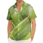 Coconut Leaf Print Men's Deep V-Neck Shirt