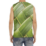 Coconut Leaf Print Men's Fitness Tank Top