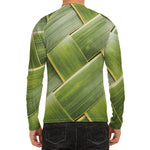 Coconut Leaf Print Men's Long Sleeve Rash Guard