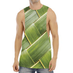Coconut Leaf Print Men's Muscle Tank Top