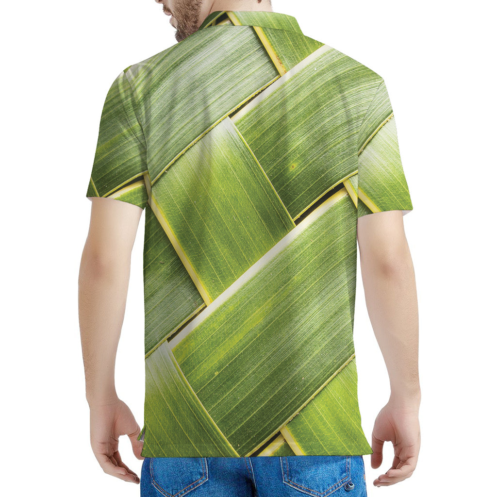 Coconut Leaf Print Men's Polo Shirt