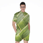 Coconut Leaf Print Men's Rompers