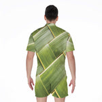Coconut Leaf Print Men's Rompers