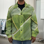 Coconut Leaf Print Men's Shirt Jacket