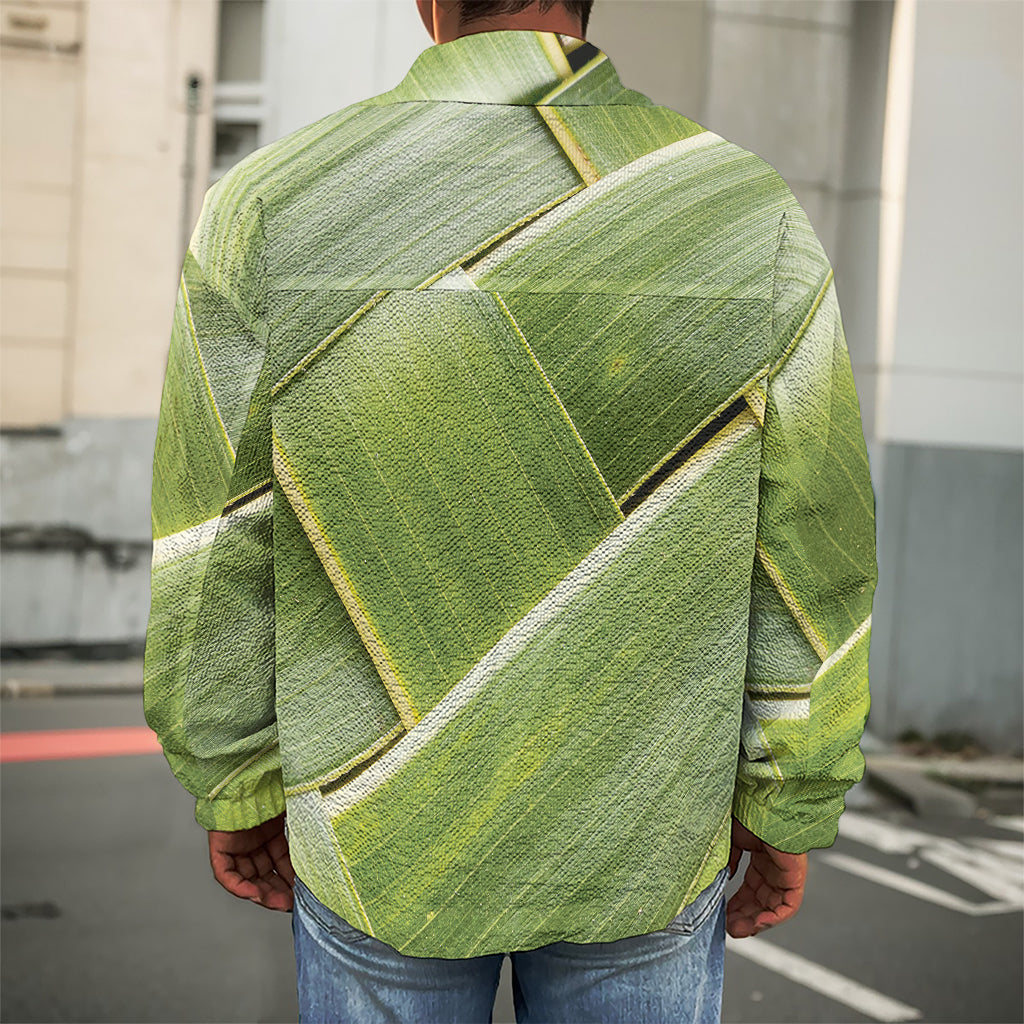Coconut Leaf Print Men's Shirt Jacket