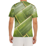 Coconut Leaf Print Men's Short Sleeve Rash Guard