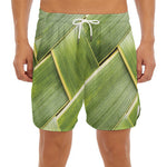 Coconut Leaf Print Men's Split Running Shorts
