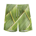 Coconut Leaf Print Men's Athletic Shorts