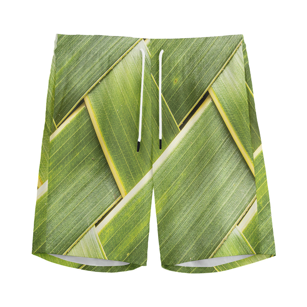 Coconut Leaf Print Men's Sports Shorts