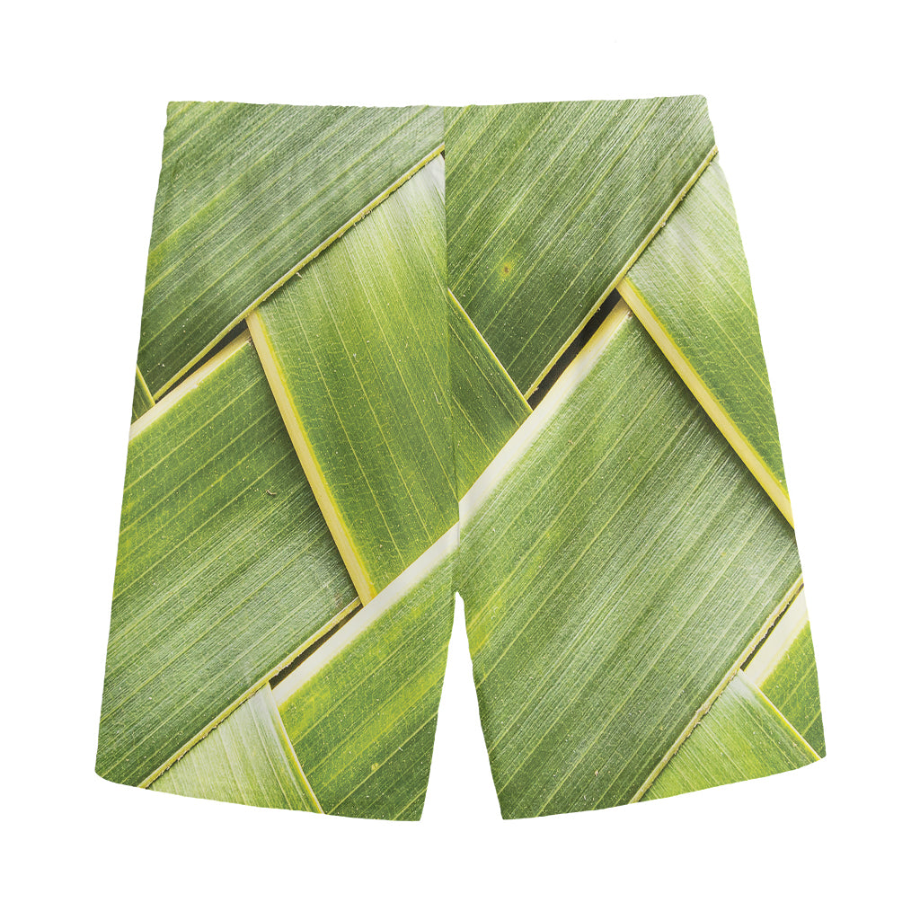 Coconut Leaf Print Men's Sports Shorts