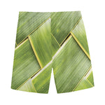 Coconut Leaf Print Men's Sports Shorts
