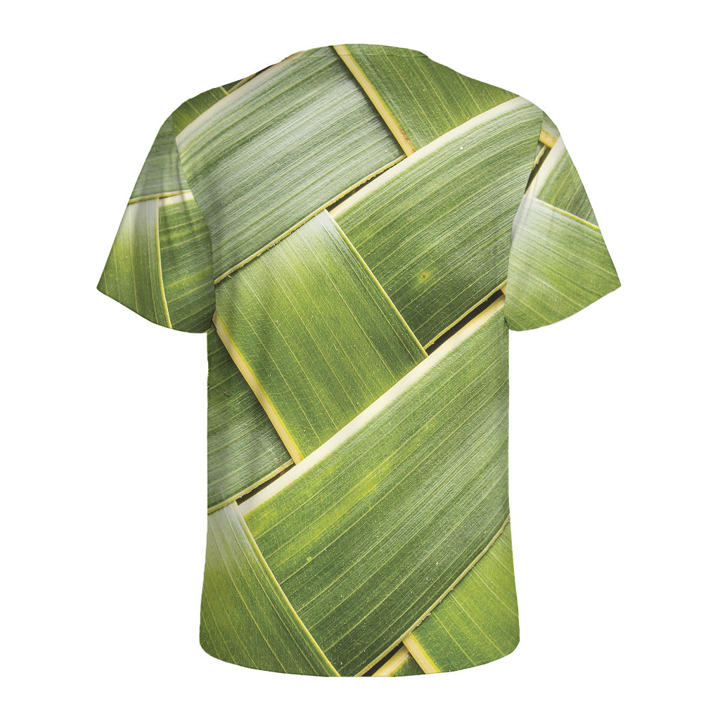 Coconut Leaf Print Men's Sports T-Shirt