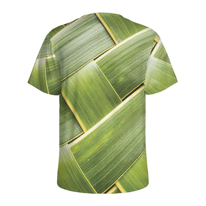 Coconut Leaf Print Men's Sports T-Shirt