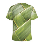 Coconut Leaf Print Men's Sports T-Shirt