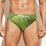 Coconut Leaf Print Men's Swim Briefs