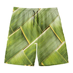 Coconut Leaf Print Men's Swim Trunks