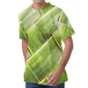 Coconut Leaf Print Men's Velvet T-Shirt