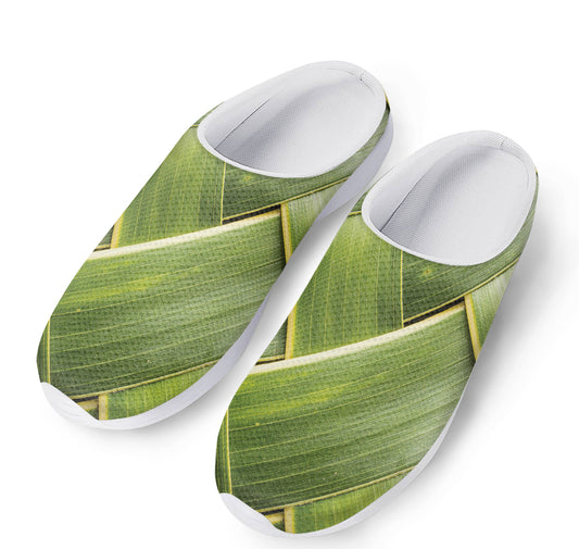 Coconut Leaf Print Mesh Casual Shoes