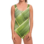Coconut Leaf Print One Piece Swimsuit