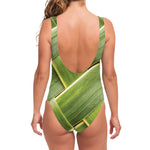 Coconut Leaf Print One Piece Swimsuit