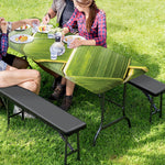Coconut Leaf Print Picnic Table Cover