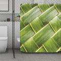 Coconut Leaf Print Polyester Shower Curtain