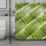 Coconut Leaf Print Polyester Shower Curtain
