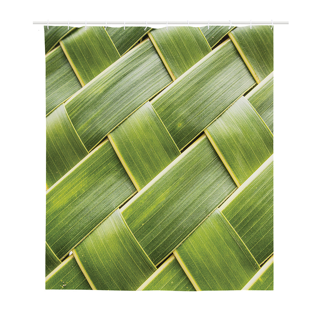 Coconut Leaf Print Polyester Shower Curtain