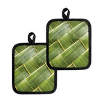 Coconut Leaf Print Pot Holders
